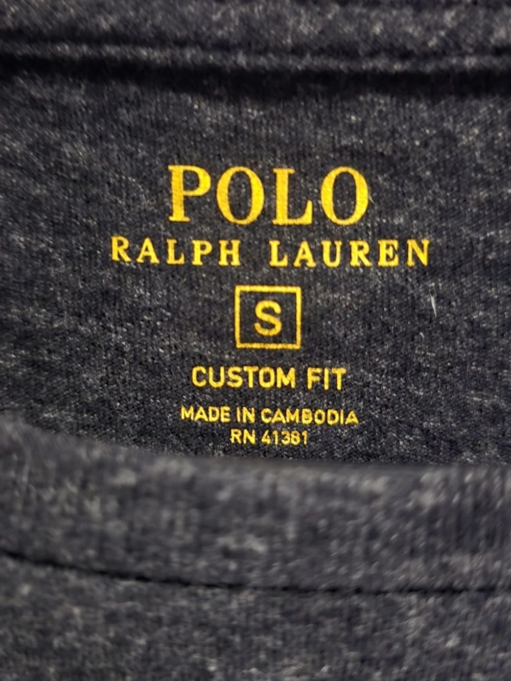 Polo by Ralph Lauren Heather Navy Short Sleeve Tee with Red Pony Logo